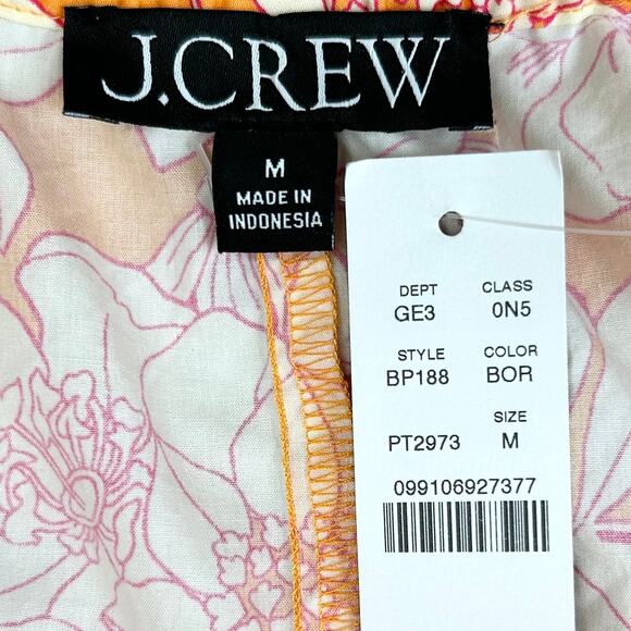 J. Crew Tie-Front Strappy Orange Floral Midi Dress NWT - Picture 10 of 11